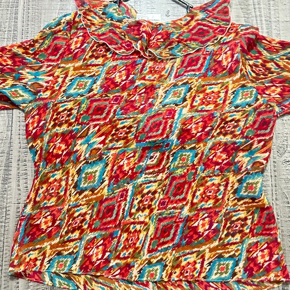 Colorful Ruffle Blouse - Picture 5 of 13